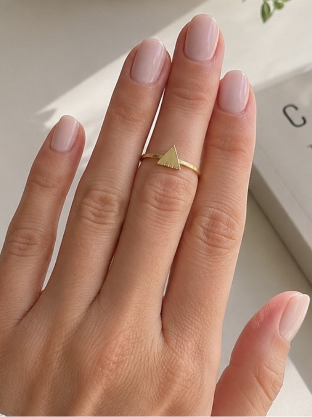 Lauren Conrad Gold Tone Triangle Midi Ring Minimalist Geometric Women NWT